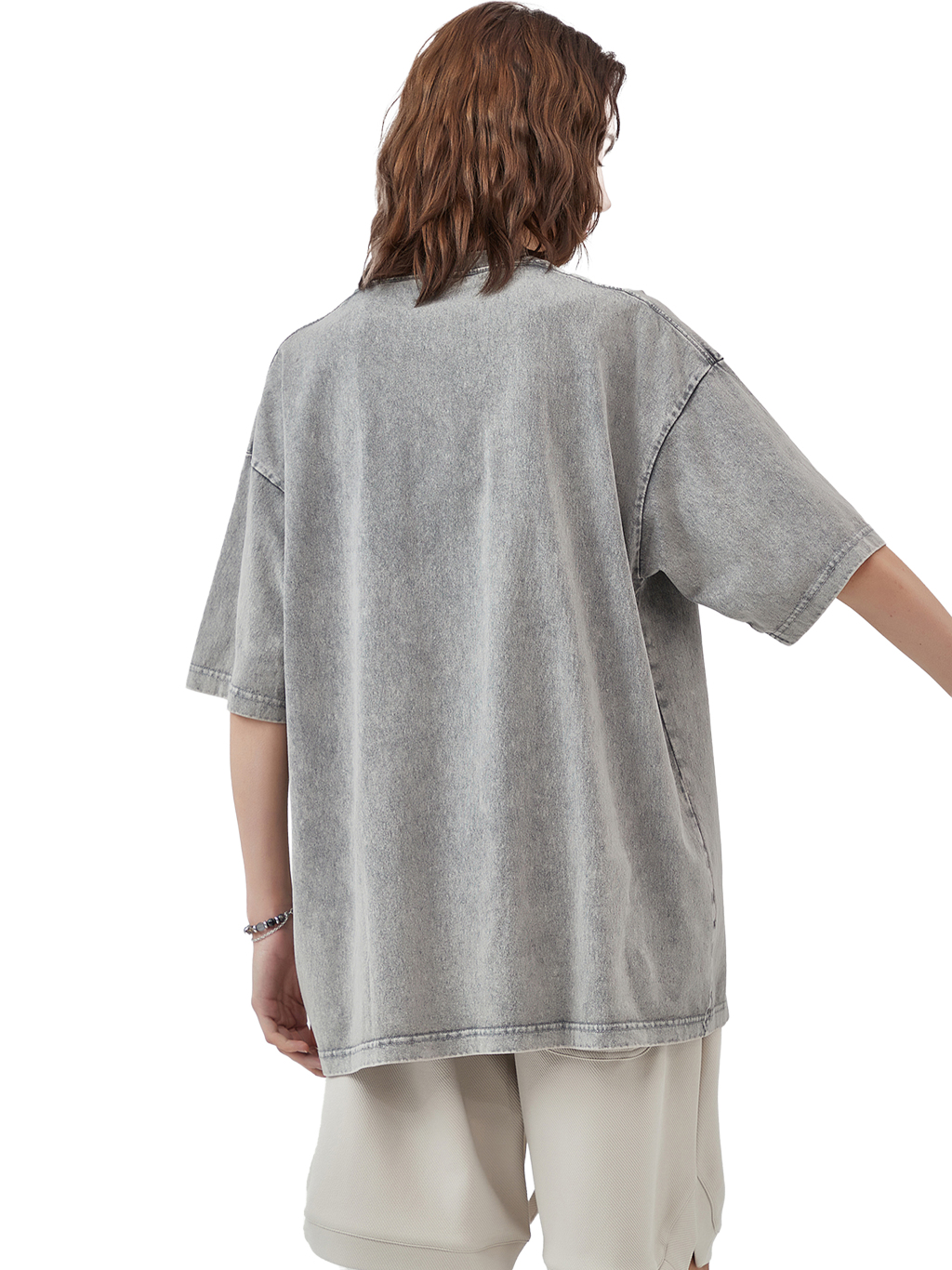 Oversize Snow Washed T-Shirt #R00037 | TAPSTITCH-12